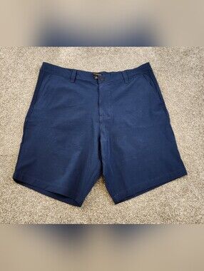Banana Republic Men's Comfort Flat Front Shorts, Blue, Size 38